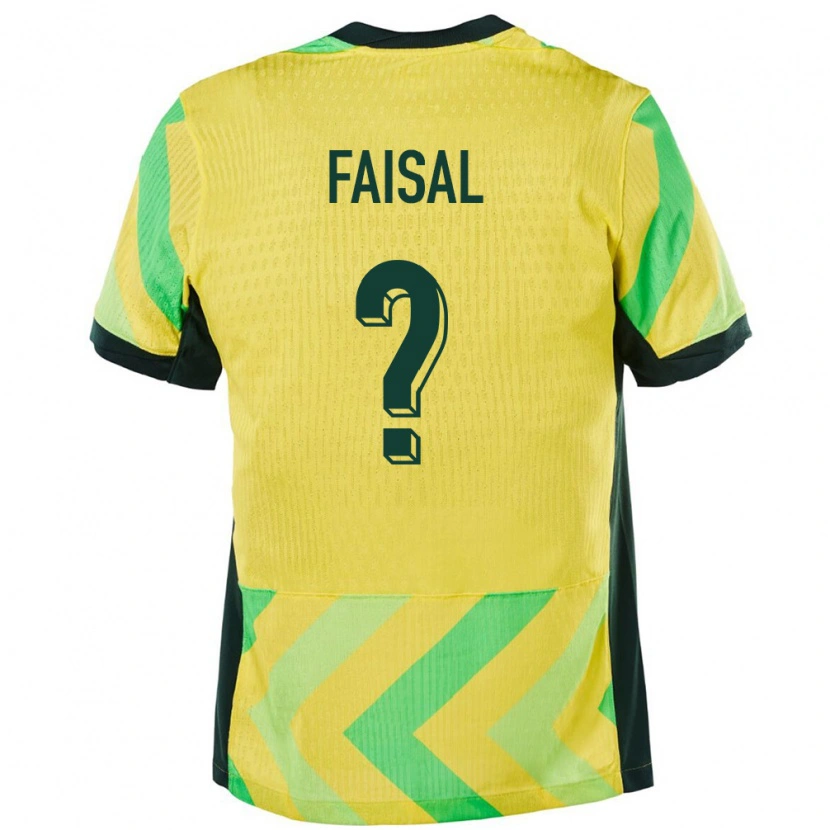 Danxen Mujer Camiseta Australia Abdelelah Faisal #0 Dorado 1ª Equipación 24-26 La Camisa