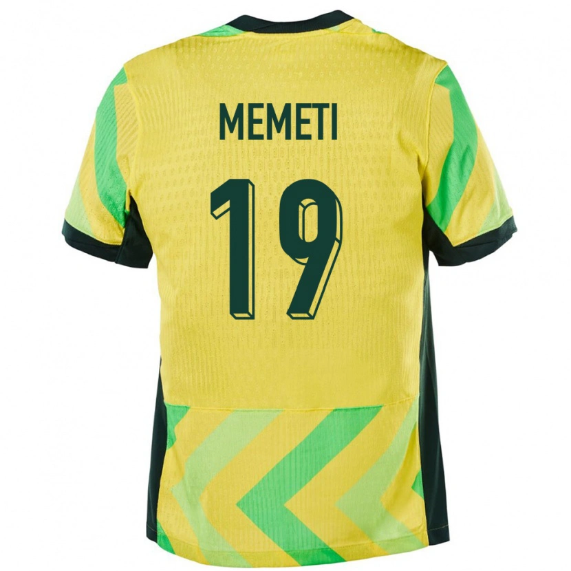 Danxen Mujer Camiseta Australia Medin Memeti #19 Dorado 1ª Equipación 24-26 La Camisa