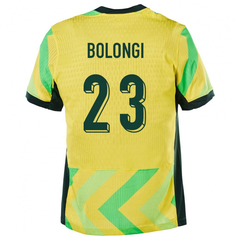 Danxen Mujer Camiseta Australia David Bolongi #23 Dorado 1ª Equipación 24-26 La Camisa