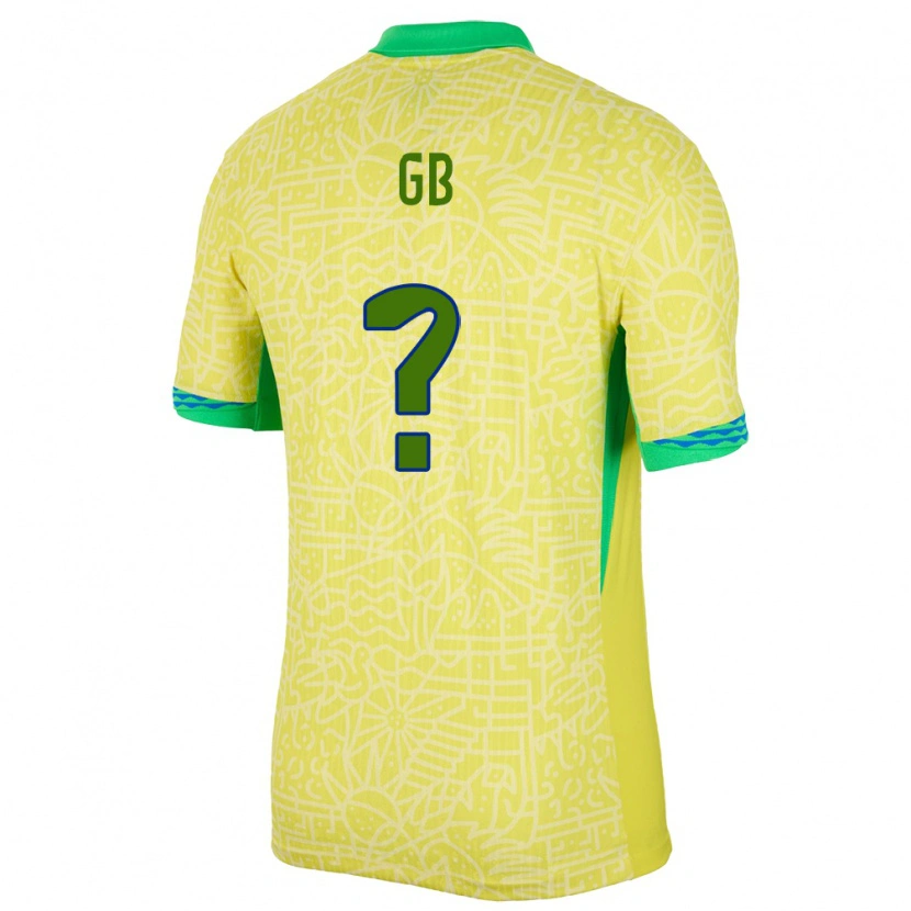 Danxen Mujer Camiseta Brasil Gb #0 Amarillo 1ª Equipación 24-26 La Camisa
