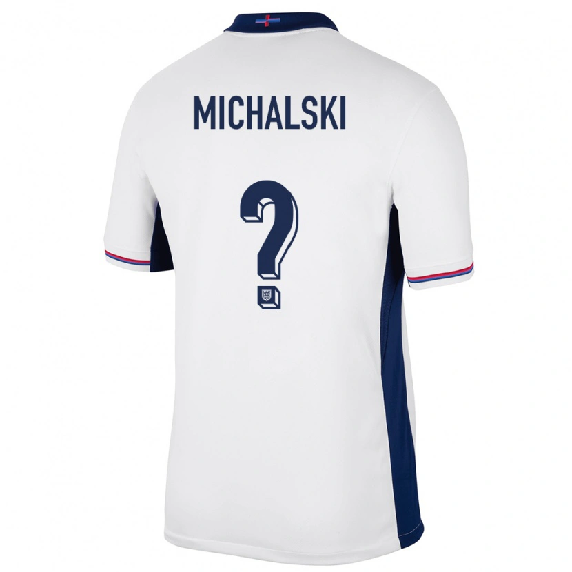 Danxen Mujer Camiseta Inglaterra Nicholas Michalski #0 Blanco 1ª Equipación 24-26 La Camisa