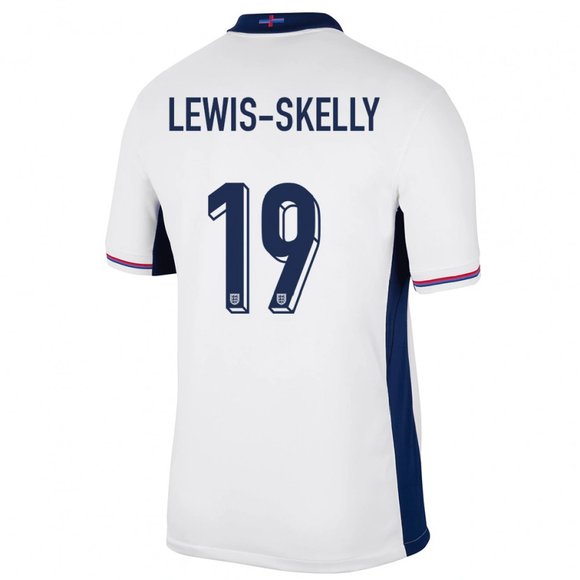 Danxen Mujer Camiseta Inglaterra Myles Lewis-Skelly #19 Blanco 1ª Equipación 24-26 La Camisa