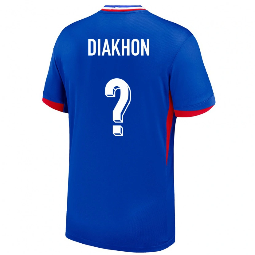 Danxen Mujer Camiseta Francia Mamadou Diakhon #0 Azul 1ª Equipación 24-26 La Camisa