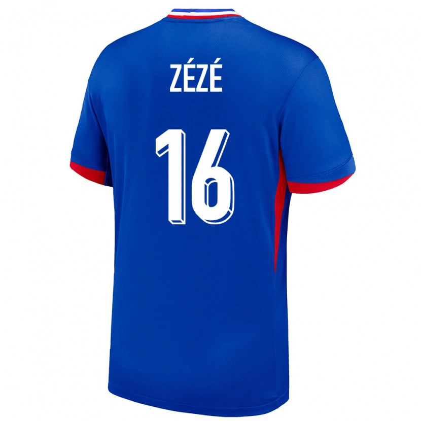Danxen Mujer Camiseta Francia Yanel Zézé #16 Azul 1ª Equipación 24-26 La Camisa