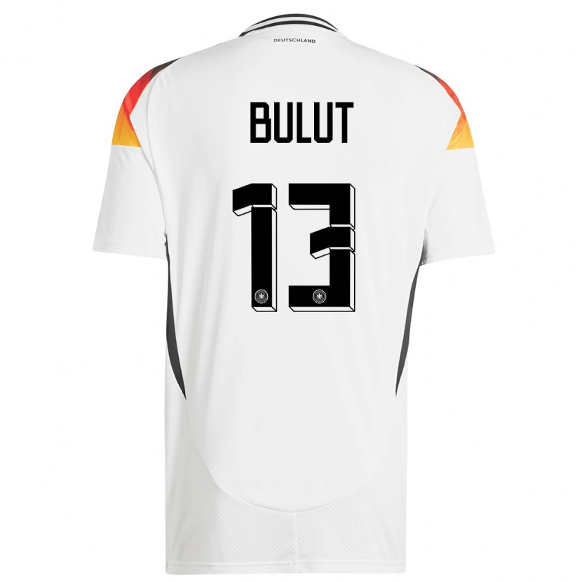 Danxen Mujer Camiseta Alemania Taylan Bulut #13 Blanco 1ª Equipación 24-26 La Camisa