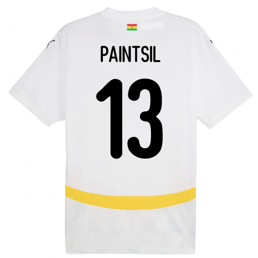 Danxen Mujer Camiseta Ghana Joseph Paintsil #13 Blanco 1ª Equipación 24-26 La Camisa