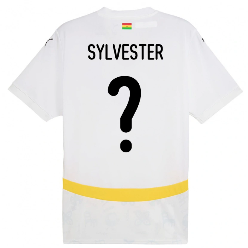 Danxen Mujer Camiseta Ghana Simba Sylvester #0 Blanco 1ª Equipación 24-26 La Camisa