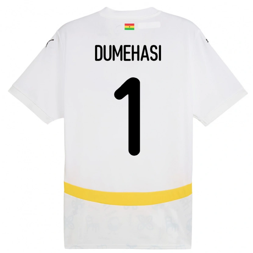 Danxen Mujer Camiseta Ghana Fafali Dumehasi #1 Blanco 1ª Equipación 24-26 La Camisa