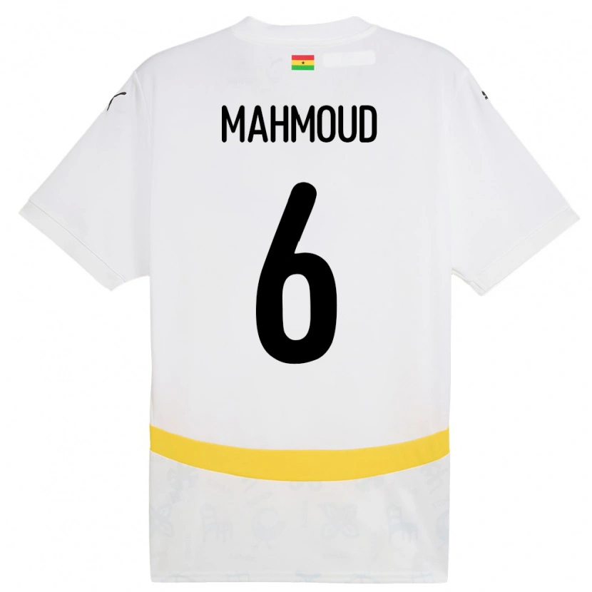 Danxen Mujer Camiseta Ghana Mohaison Mahmoud #6 Blanco 1ª Equipación 24-26 La Camisa