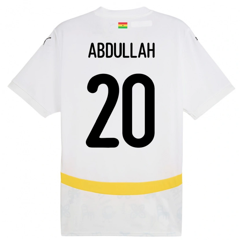 Danxen Mujer Camiseta Ghana Razak Abdullah #20 Blanco 1ª Equipación 24-26 La Camisa