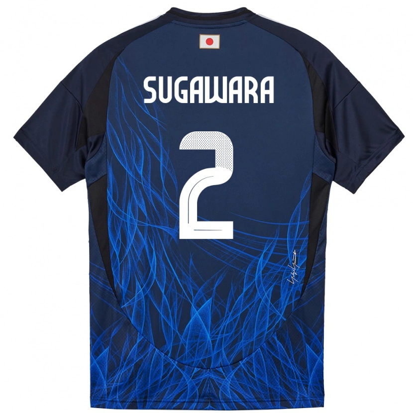 Danxen Mujer Camiseta Japón Yukinari Sugawara #2 Azul Oscuro 1ª Equipación 24-26 La Camisa