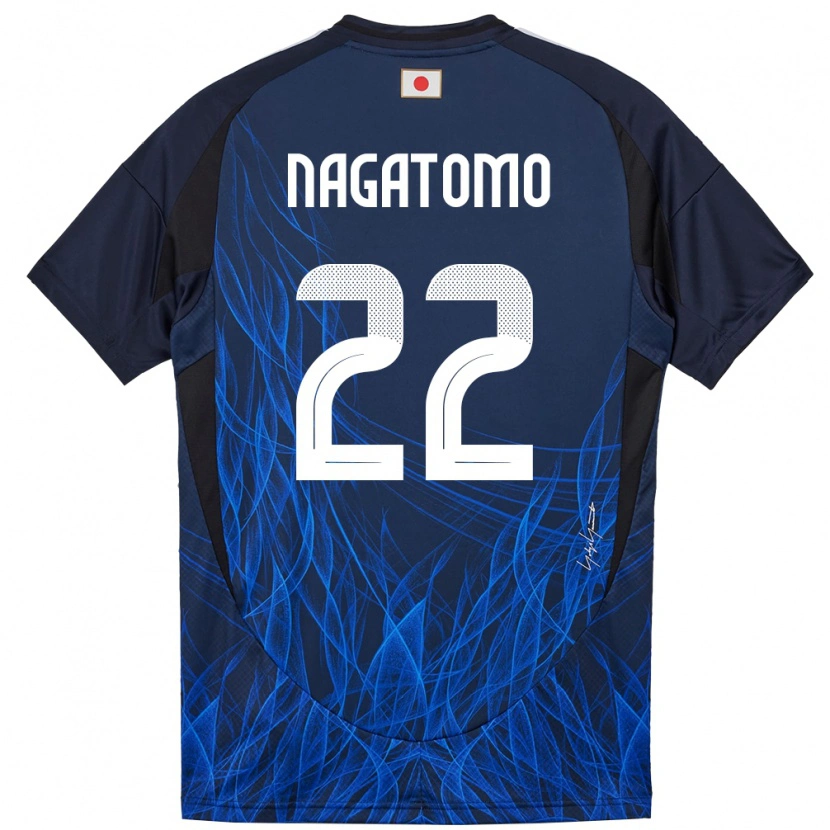 Danxen Mujer Camiseta Japón Yuto Nagatomo #22 Azul Oscuro 1ª Equipación 24-26 La Camisa