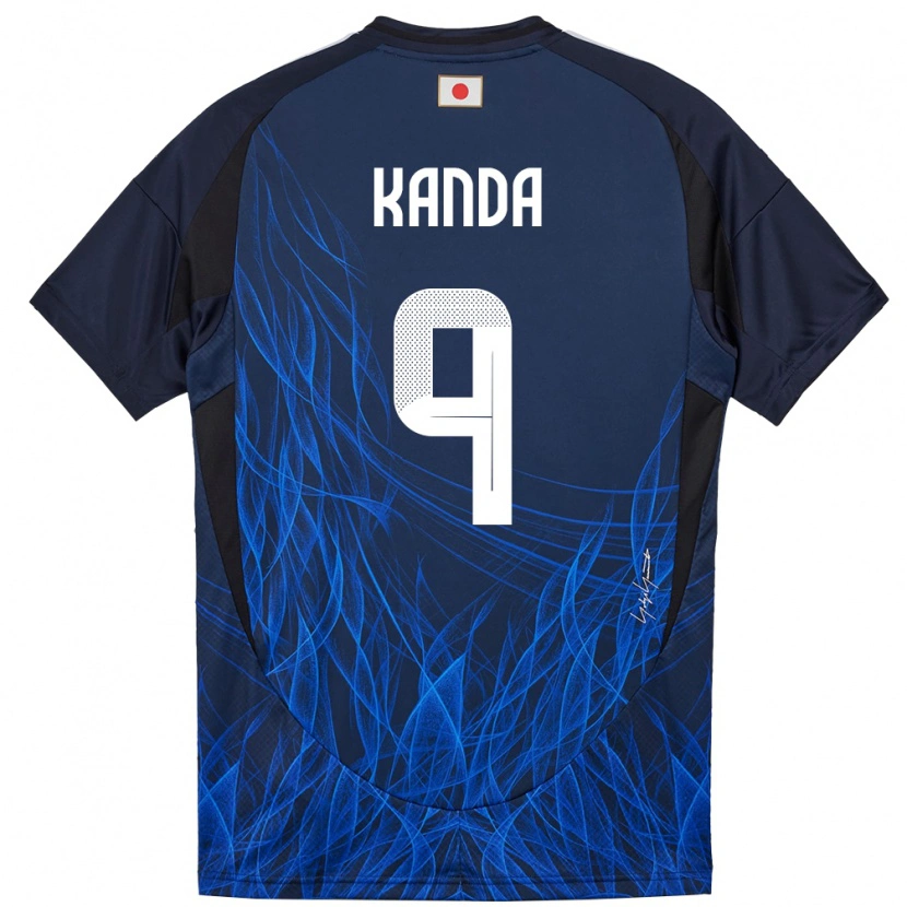 Danxen Mujer Camiseta Japón Soma Kanda #9 Azul Oscuro 1ª Equipación 24-26 La Camisa