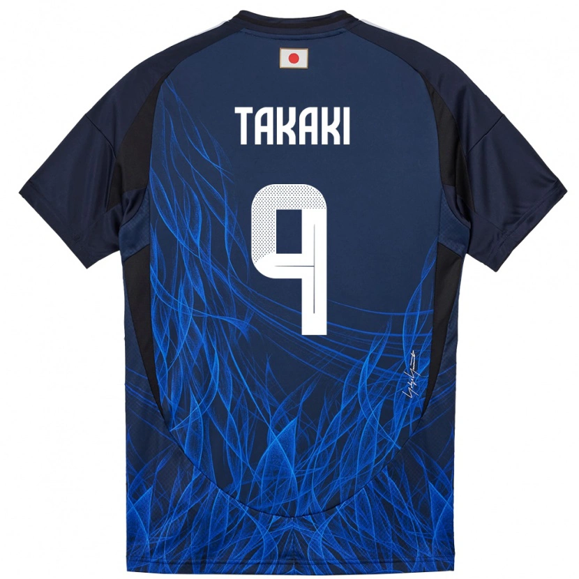 Danxen Mujer Camiseta Japón Eito Takaki #9 Azul Oscuro 1ª Equipación 24-26 La Camisa