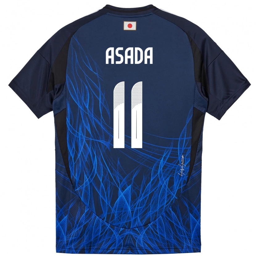 Danxen Mujer Camiseta Japón Hiroto Asada #11 Azul Oscuro 1ª Equipación 24-26 La Camisa