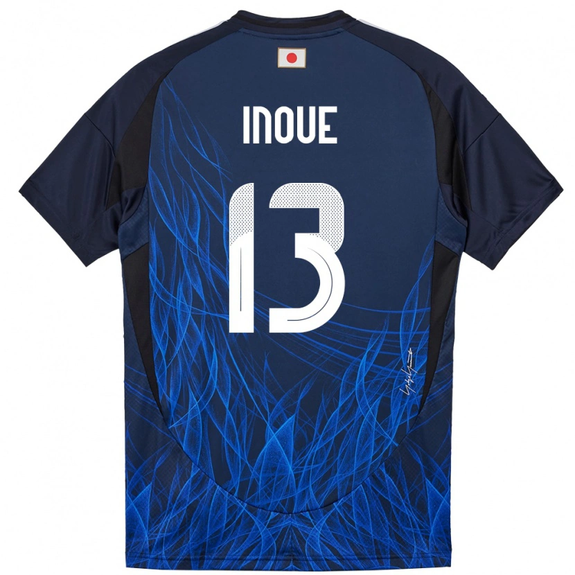 Danxen Mujer Camiseta Japón Aren Inoue #13 Azul Oscuro 1ª Equipación 24-26 La Camisa