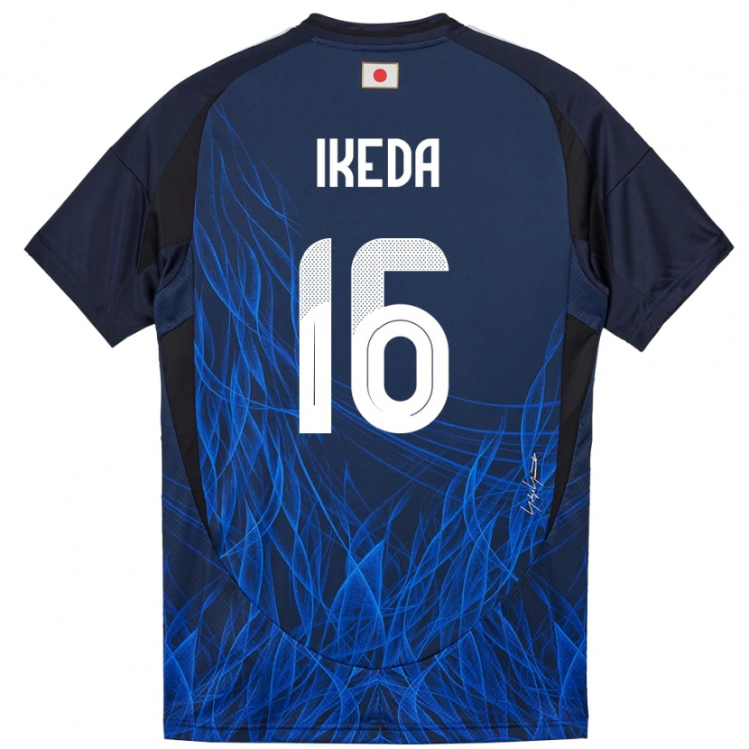 Danxen Mujer Camiseta Japón Shunta Ikeda #16 Azul Oscuro 1ª Equipación 24-26 La Camisa