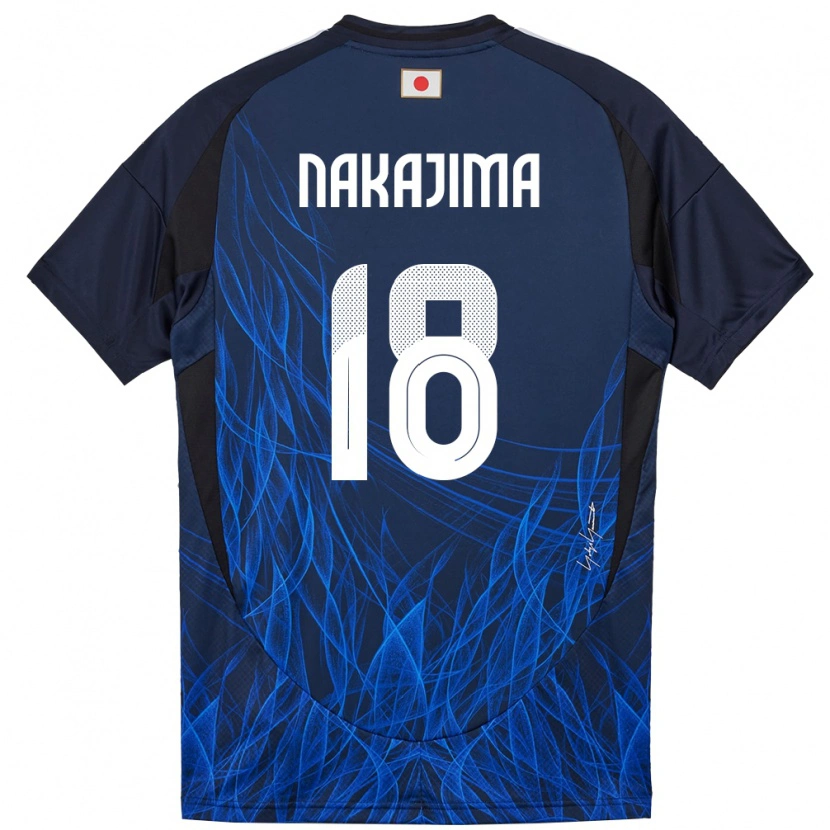 Danxen Mujer Camiseta Japón Yotaro Nakajima #18 Azul Oscuro 1ª Equipación 24-26 La Camisa