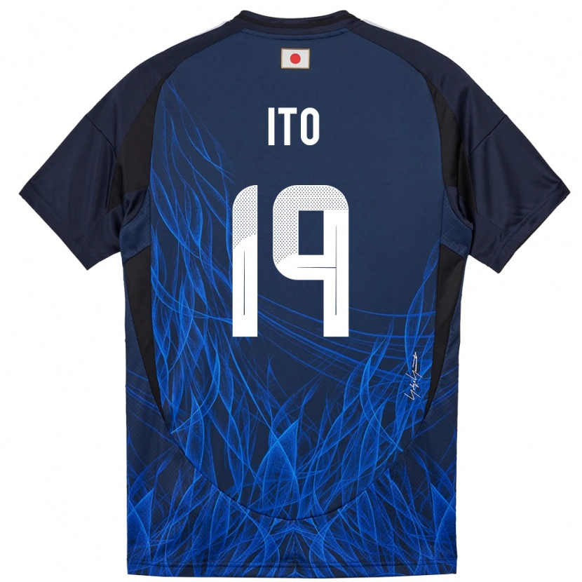 Danxen Mujer Camiseta Japón Yu Ito #19 Azul Oscuro 1ª Equipación 24-26 La Camisa