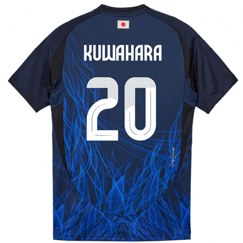 Danxen Mujer Camiseta Japón Rikuto Kuwahara #20 Azul Oscuro 1ª Equipación 24-26 La Camisa