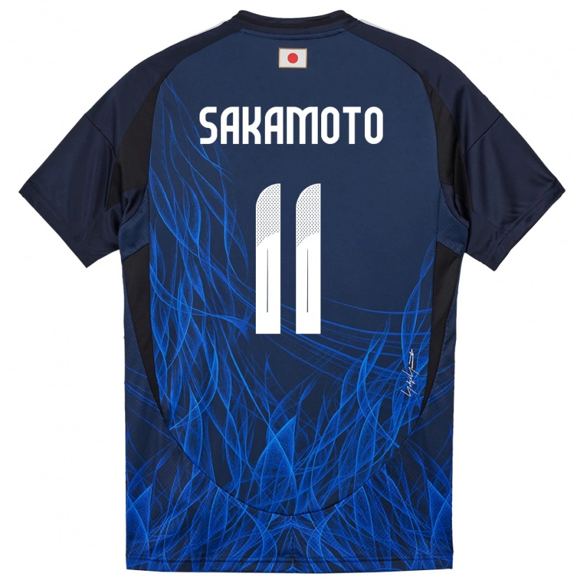 Danxen Mujer Camiseta Japón Isa Sakamoto #11 Azul Oscuro 1ª Equipación 24-26 La Camisa