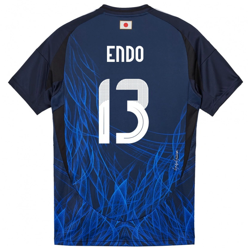Danxen Mujer Camiseta Japón Jun Endo #13 Azul Oscuro 1ª Equipación 24-26 La Camisa