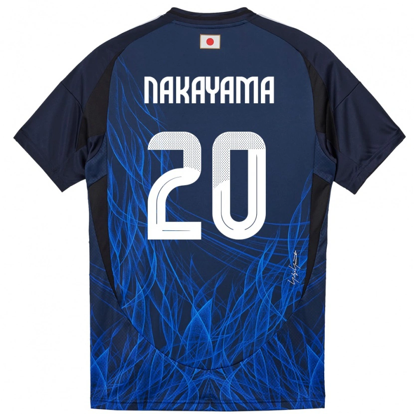 Danxen Mujer Camiseta Japón Yuta Nakayama #20 Azul Oscuro 1ª Equipación 24-26 La Camisa