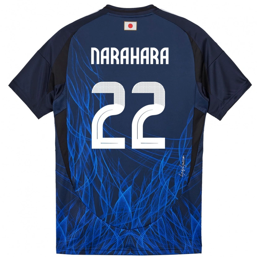 Danxen Mujer Camiseta Japón Yoshiki Narahara #22 Azul Oscuro 1ª Equipación 24-26 La Camisa