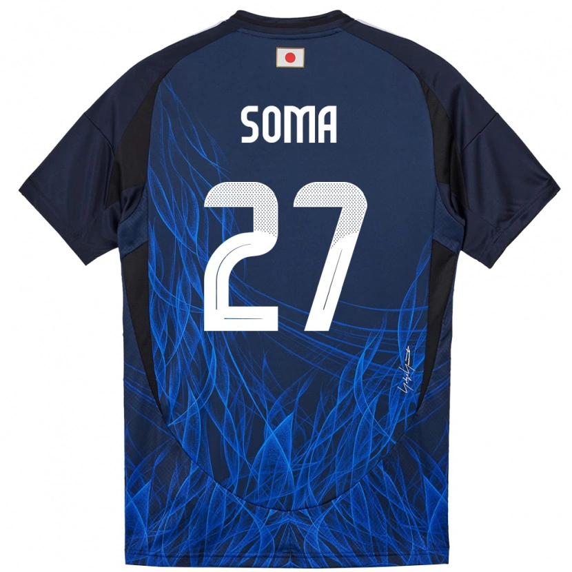 Danxen Mujer Camiseta Japón Yuki Soma #27 Azul Oscuro 1ª Equipación 24-26 La Camisa
