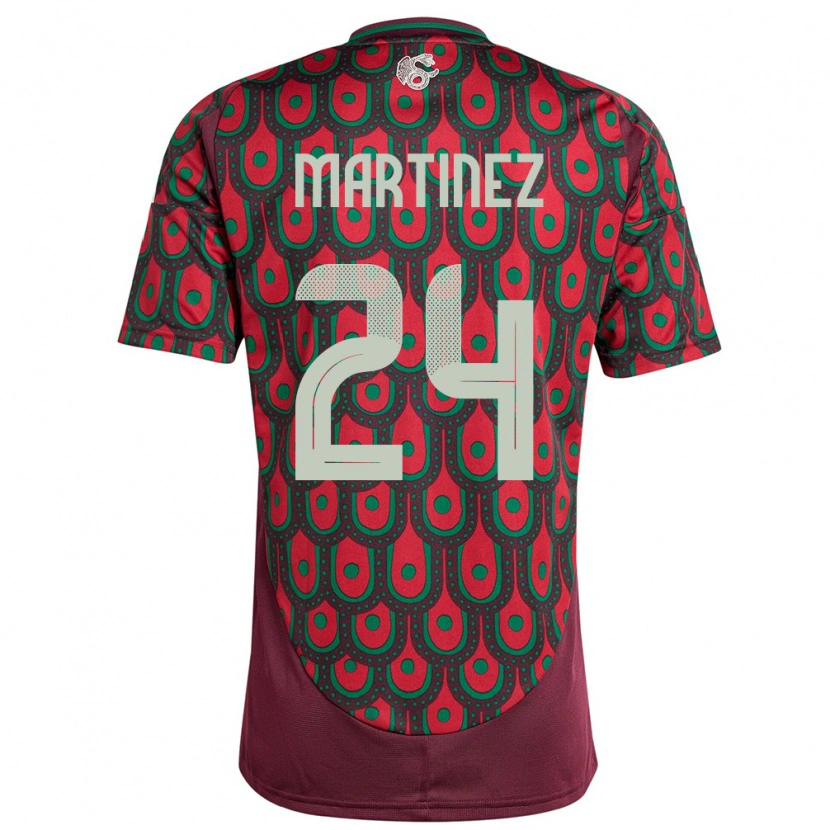 Danxen Mujer Camiseta México Guillermo Martínez #24 Granate 1ª Equipación 24-26 La Camisa