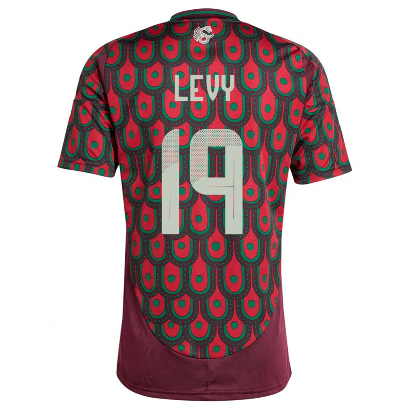 Danxen Mujer Camiseta México Mateo Levy #19 Granate 1ª Equipación 24-26 La Camisa