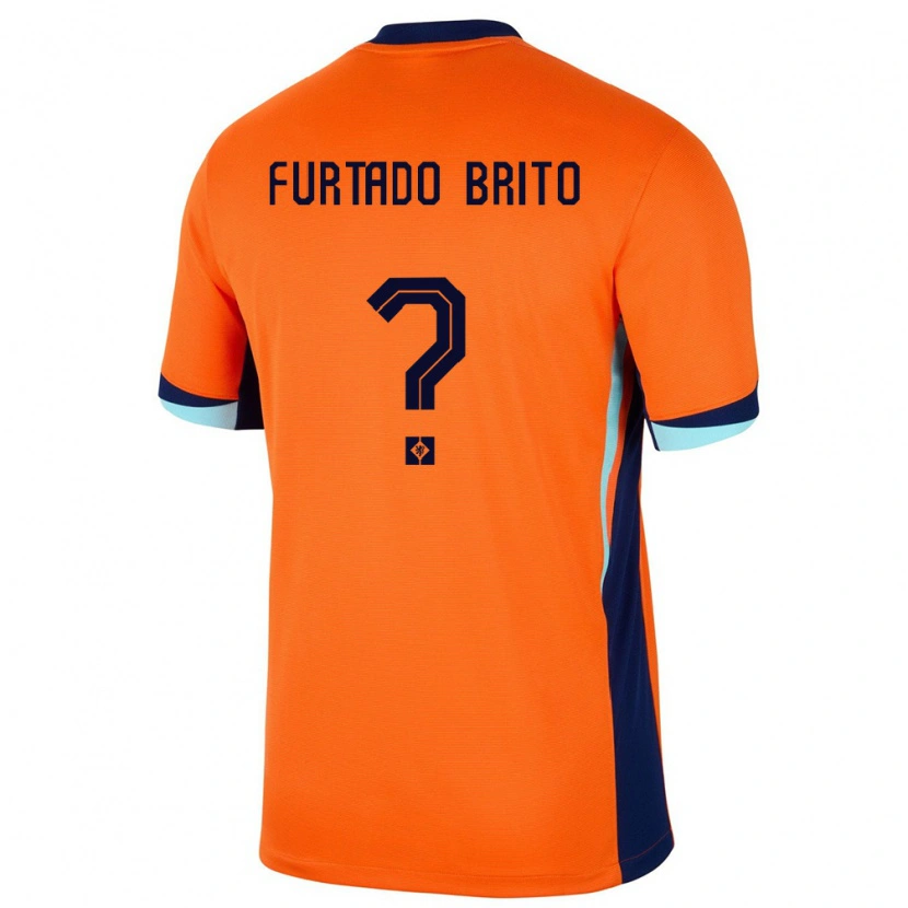 Danxen Mujer Camiseta Países Bajos Dinaylo Furtado Brito #0 Naranja 1ª Equipación 24-26 La Camisa