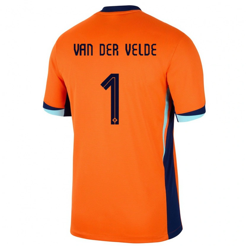 Danxen Mujer Camiseta Países Bajos Valentijn Van Der Velde #1 Naranja 1ª Equipación 24-26 La Camisa
