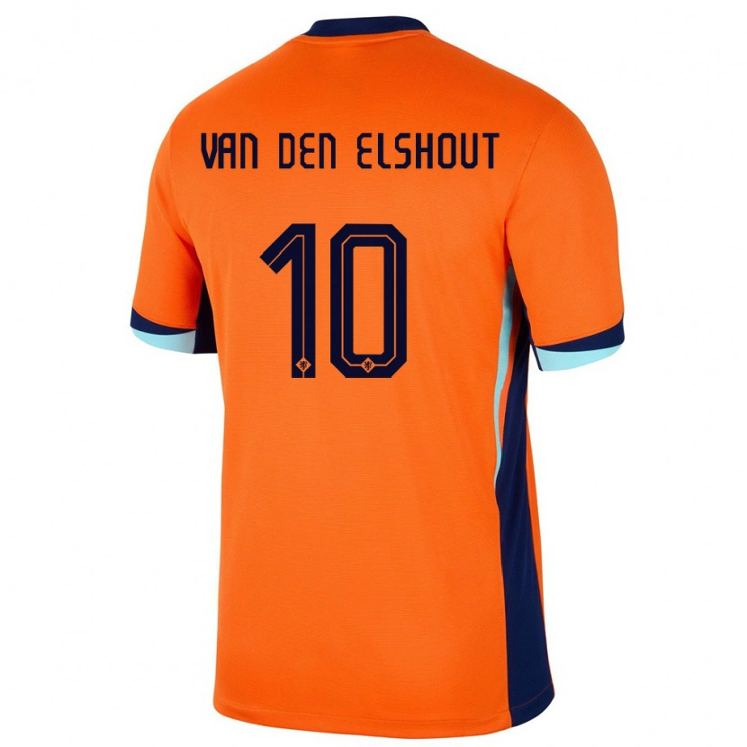 Danxen Mujer Camiseta Países Bajos Tobias Van Den Elshout #10 Naranja 1ª Equipación 24-26 La Camisa