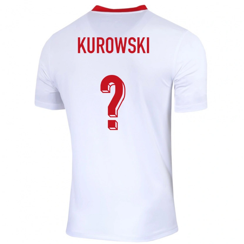 Danxen Mujer Camiseta Polonia Krzysztof Kurowski #0 Blanco 1ª Equipación 24-26 La Camisa