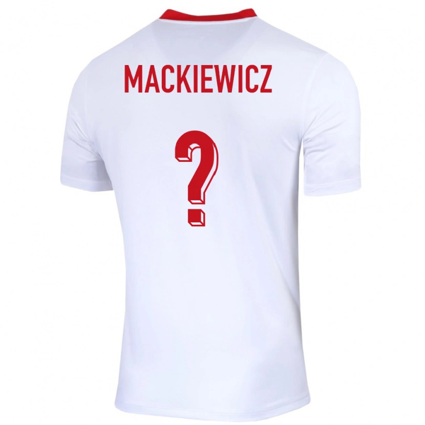 Danxen Mujer Camiseta Polonia Patryk Mackiewicz #0 Blanco 1ª Equipación 24-26 La Camisa