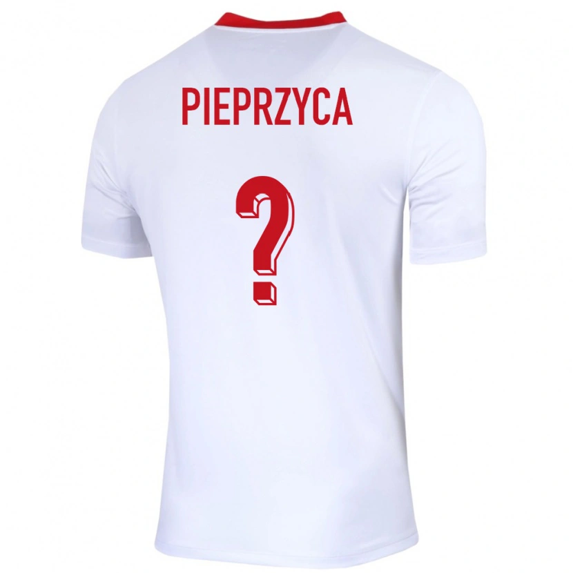 Danxen Mujer Camiseta Polonia Igor Pieprzyca #0 Blanco 1ª Equipación 24-26 La Camisa
