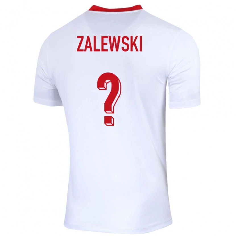 Danxen Mujer Camiseta Polonia Zachary Zalewski #0 Blanco 1ª Equipación 24-26 La Camisa