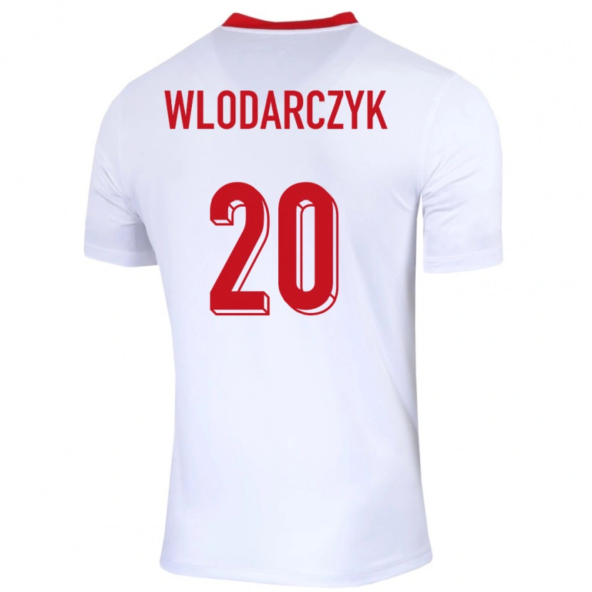 Danxen Mujer Camiseta Polonia Szymon Wlodarczyk #20 Blanco 1ª Equipación 24-26 La Camisa