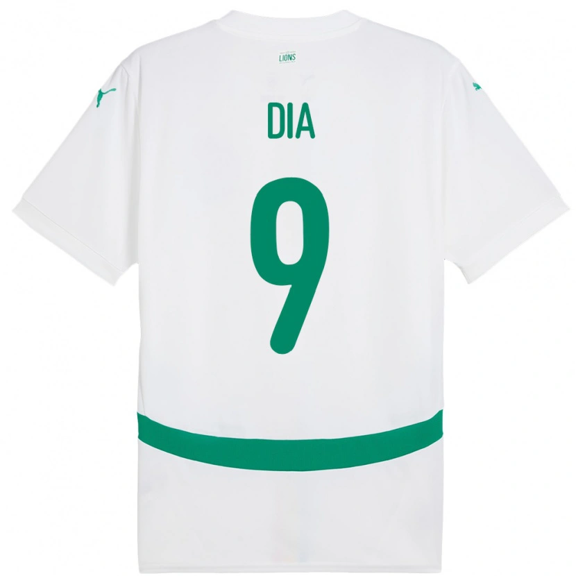 Danxen Mujer Camiseta Senegal Boulaye Dia #9 Blanco 1ª Equipación 24-26 La Camisa
