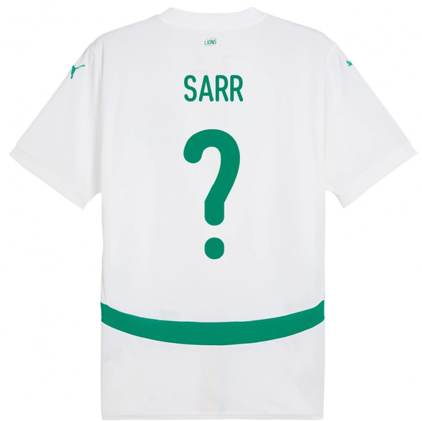 Danxen Mujer Camiseta Senegal Assane Sarr #0 Blanco 1ª Equipación 24-26 La Camisa