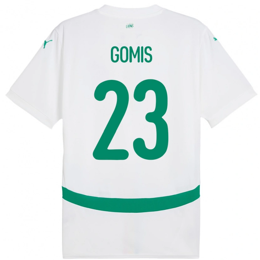 Danxen Mujer Camiseta Senegal Alfred Gomis #23 Blanco 1ª Equipación 24-26 La Camisa