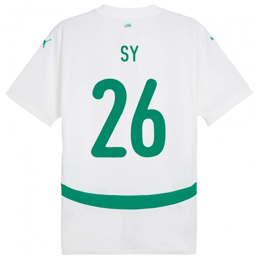 Danxen Mujer Camiseta Senegal Astou Sy #26 Blanco 1ª Equipación 24-26 La Camisa