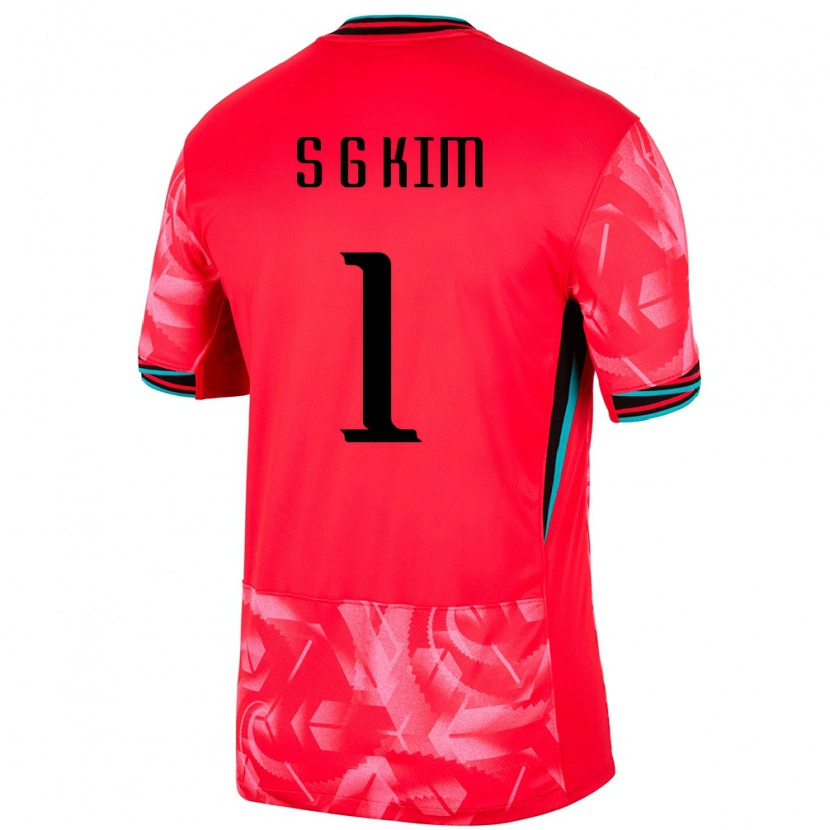 Danxen Mujer Camiseta Corea Del Sur Seung-Gyu Kim #1 Rojo 1ª Equipación 24-26 La Camisa