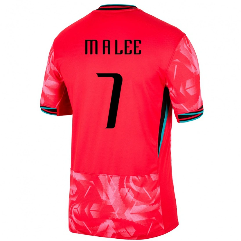 Danxen Mujer Camiseta Corea Del Sur Lee Min A #7 Rojo 1ª Equipación 24-26 La Camisa