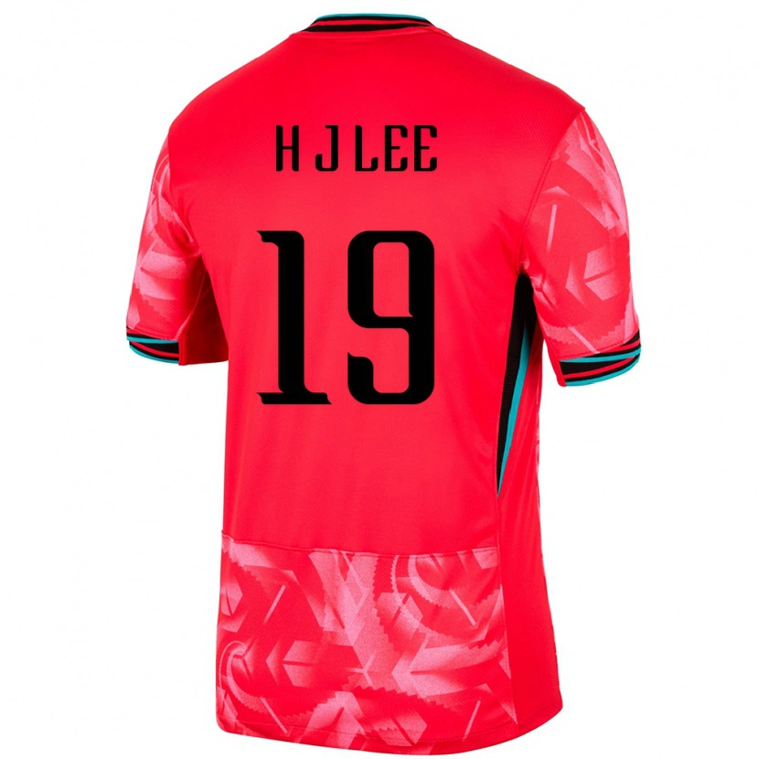 Danxen Mujer Camiseta Corea Del Sur Lee Hyun Jun #19 Rojo 1ª Equipación 24-26 La Camisa