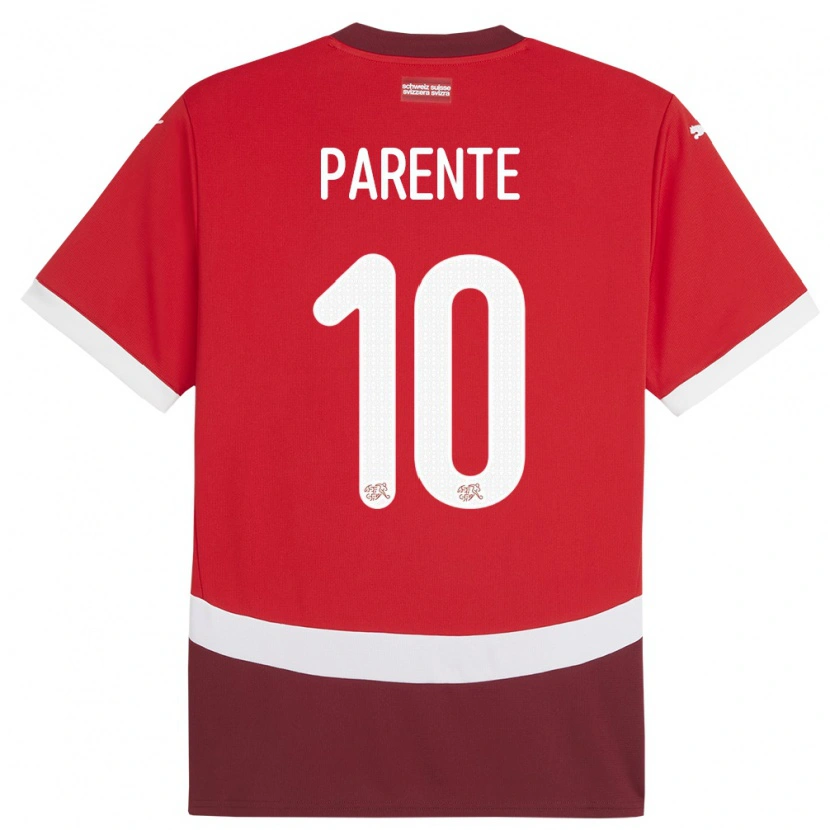 Danxen Mujer Camiseta Suiza Jason Parente #10 Rojo 1ª Equipación 24-26 La Camisa