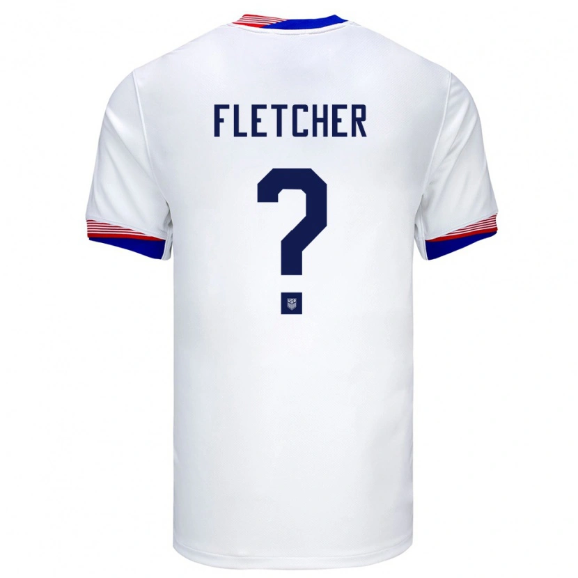 Danxen Mujer Camiseta Estados Unidos Kristian Fletcher #0 Blanco 1ª Equipación 24-26 La Camisa