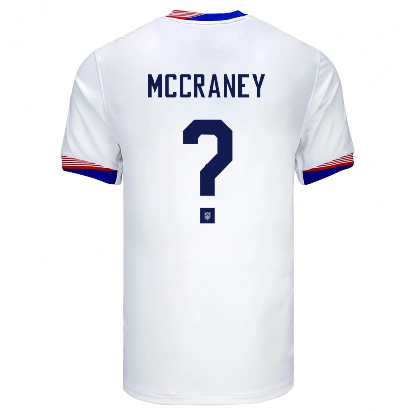 Danxen Mujer Camiseta Estados Unidos Finn Mccraney #0 Blanco 1ª Equipación 24-26 La Camisa
