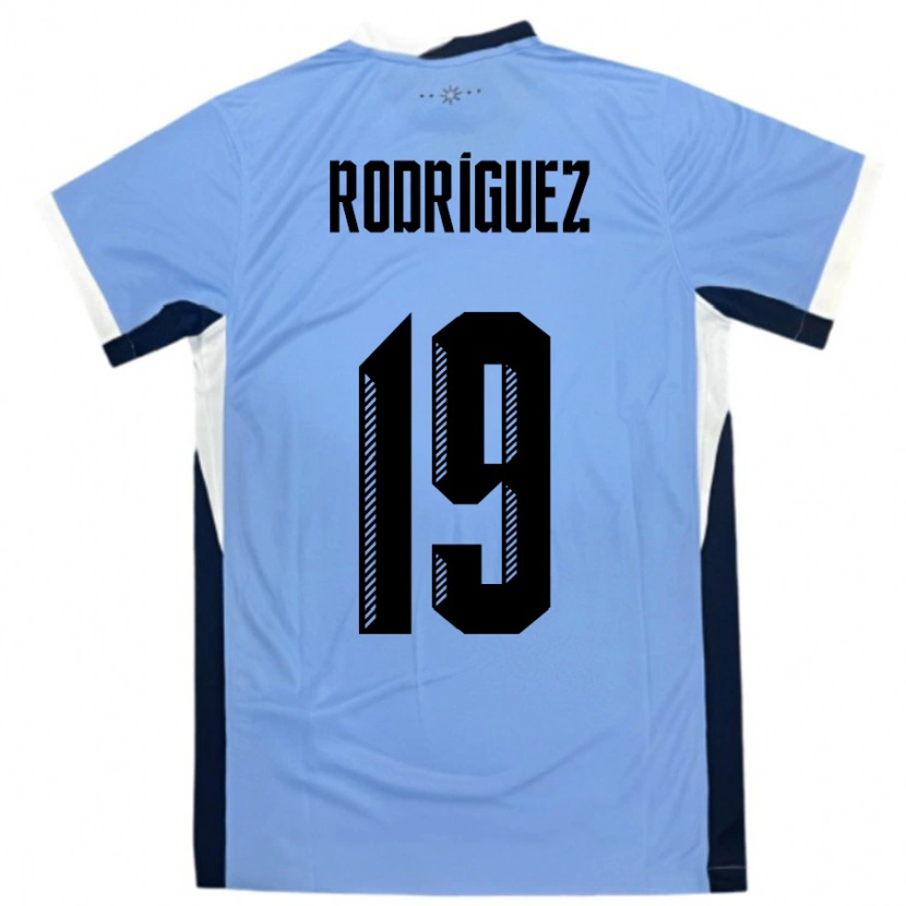 Danxen Mujer Camiseta Uruguay Luciano Rodríguez #19 Blanco Negro 1ª Equipación 24-26 La Camisa